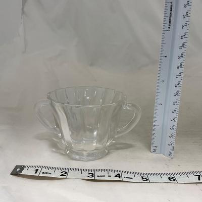 -92- Clear Glass | Simple Creamer & Sugar Set