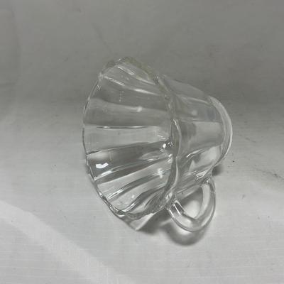 -92- Clear Glass | Simple Creamer & Sugar Set