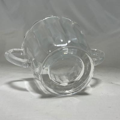 -92- Clear Glass | Simple Creamer & Sugar Set