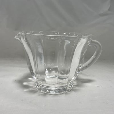 -92- Clear Glass | Simple Creamer & Sugar Set