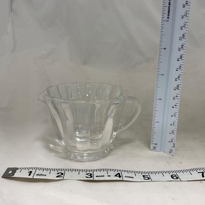 -92- Clear Glass | Simple Creamer & Sugar Set