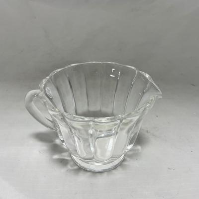 -92- Clear Glass | Simple Creamer & Sugar Set