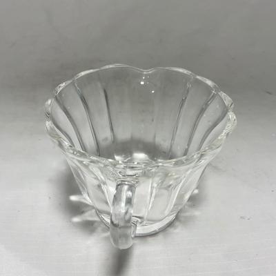 -92- Clear Glass | Simple Creamer & Sugar Set