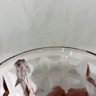 -93- Pink Depression Glass | Sugar & Creamer Set