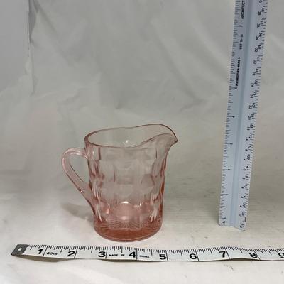 -93- Pink Depression Glass | Sugar & Creamer Set