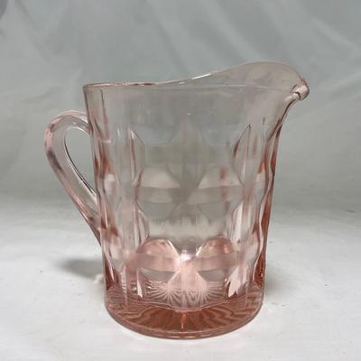 -93- Pink Depression Glass | Sugar & Creamer Set