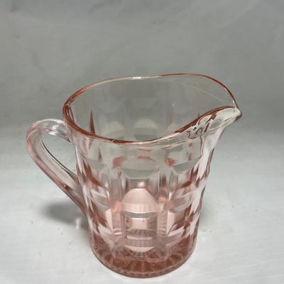 -93- Pink Depression Glass | Sugar & Creamer Set