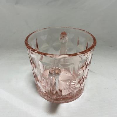 -93- Pink Depression Glass | Sugar & Creamer Set