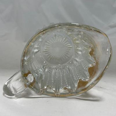 -94- Clear Glass with Gold Accents | Covered Butter Dish | Creamer & Sugar | Lidded Jar