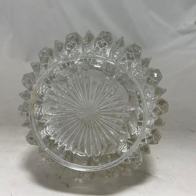 -94- Clear Glass with Gold Accents | Covered Butter Dish | Creamer & Sugar | Lidded Jar
