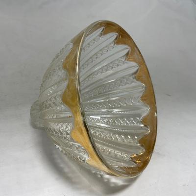 -94- Clear Glass with Gold Accents | Covered Butter Dish | Creamer & Sugar | Lidded Jar