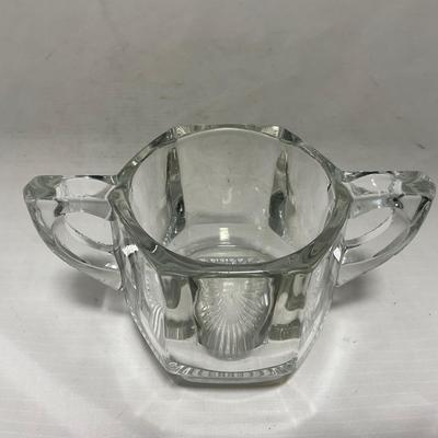 -98- Heavy Clear Glass | Sugar & Creamer Set