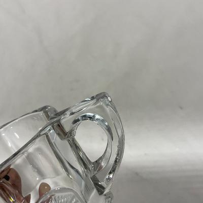-98- Heavy Clear Glass | Sugar & Creamer Set