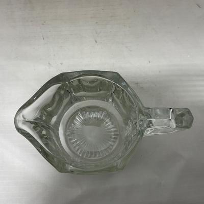 -98- Heavy Clear Glass | Sugar & Creamer Set
