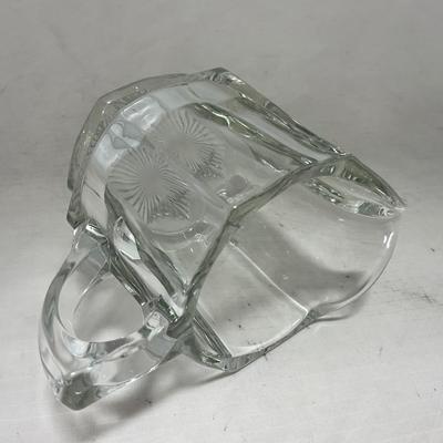 -98- Heavy Clear Glass | Sugar & Creamer Set
