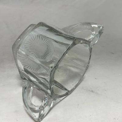 -98- Heavy Clear Glass | Sugar & Creamer Set