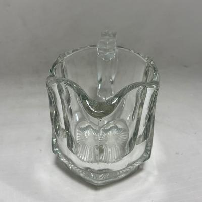 -98- Heavy Clear Glass | Sugar & Creamer Set