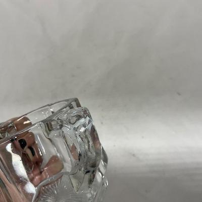 -98- Heavy Clear Glass | Sugar & Creamer Set