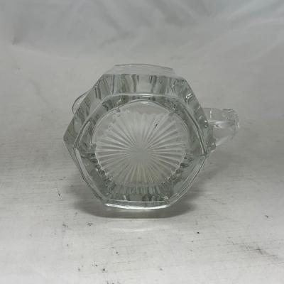 -98- Heavy Clear Glass | Sugar & Creamer Set