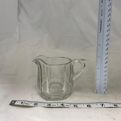-98- Heavy Clear Glass | Sugar & Creamer Set