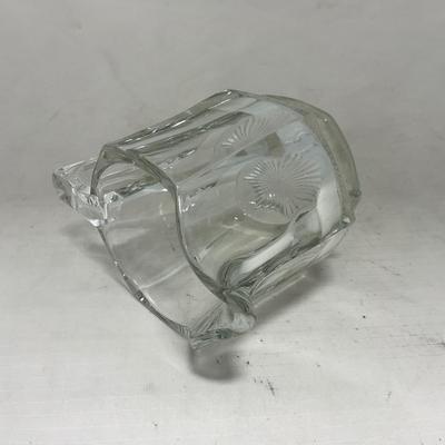 -98- Heavy Clear Glass | Sugar & Creamer Set