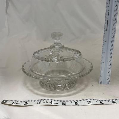 -99- Clear Glass | Tall | Covered Butter Dish