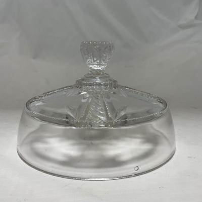 -99- Clear Glass | Tall | Covered Butter Dish