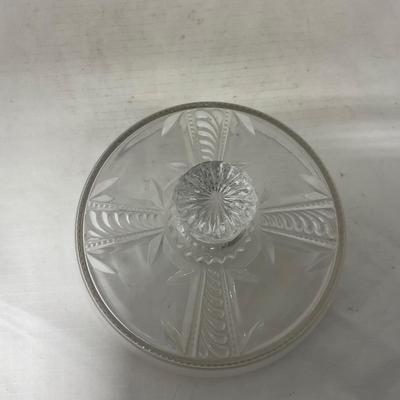 -99- Clear Glass | Tall | Covered Butter Dish