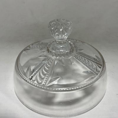 -99- Clear Glass | Tall | Covered Butter Dish