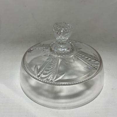 -99- Clear Glass | Tall | Covered Butter Dish