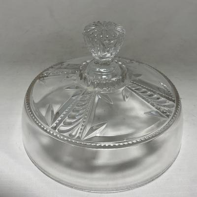 -99- Clear Glass | Tall | Covered Butter Dish