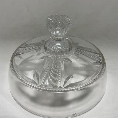 -99- Clear Glass | Tall | Covered Butter Dish
