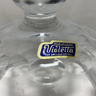 -100- Clear Glass | Hand Cut Lead Crystal | Covered Butter Dish