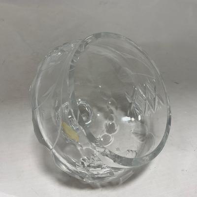 -100- Clear Glass | Hand Cut Lead Crystal | Covered Butter Dish