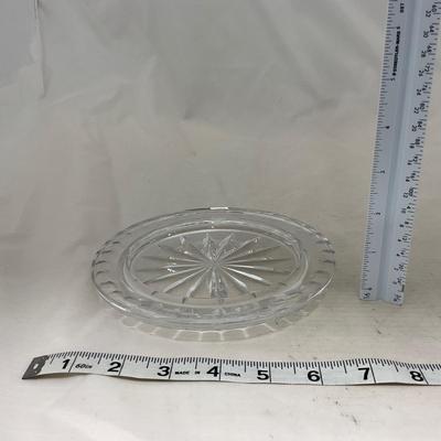 -100- Clear Glass | Hand Cut Lead Crystal | Covered Butter Dish
