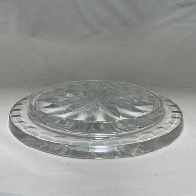 -100- Clear Glass | Hand Cut Lead Crystal | Covered Butter Dish