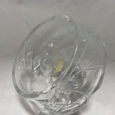 -100- Clear Glass | Hand Cut Lead Crystal | Covered Butter Dish