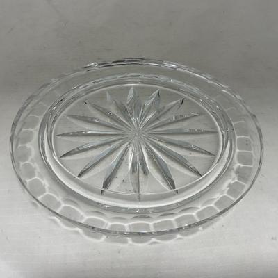 -100- Clear Glass | Hand Cut Lead Crystal | Covered Butter Dish