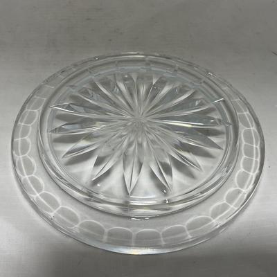 -100- Clear Glass | Hand Cut Lead Crystal | Covered Butter Dish