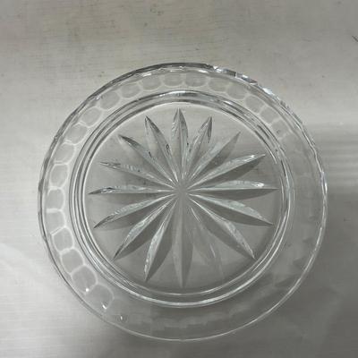 -100- Clear Glass | Hand Cut Lead Crystal | Covered Butter Dish