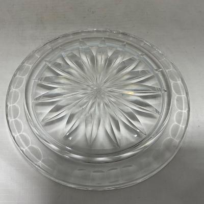 -100- Clear Glass | Hand Cut Lead Crystal | Covered Butter Dish