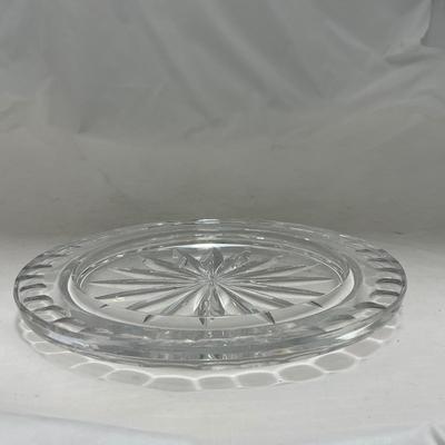 -100- Clear Glass | Hand Cut Lead Crystal | Covered Butter Dish