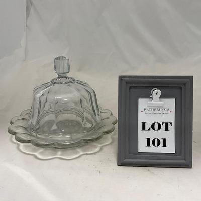 -101- Clear Glass | Covered Butter Dish