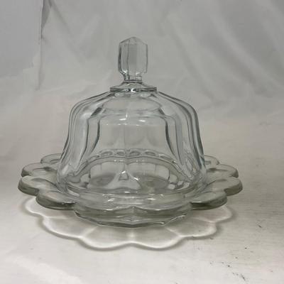 -101- Clear Glass | Covered Butter Dish