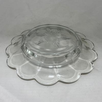 -101- Clear Glass | Covered Butter Dish