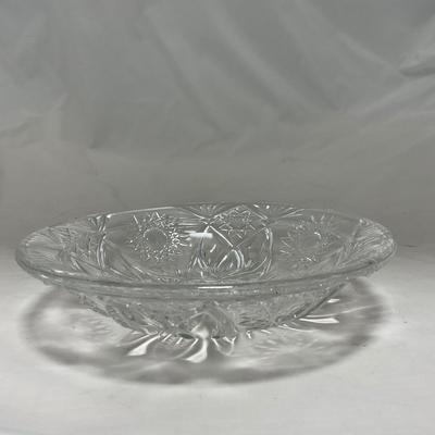 -102- Clear Cut Glass | Covered Butter Dish