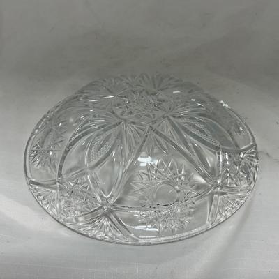 -102- Clear Cut Glass | Covered Butter Dish