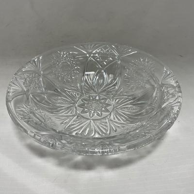 -102- Clear Cut Glass | Covered Butter Dish