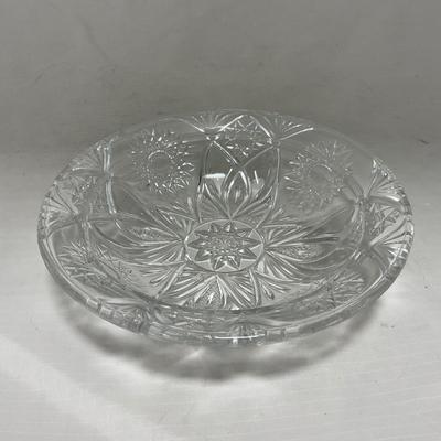 -102- Clear Cut Glass | Covered Butter Dish