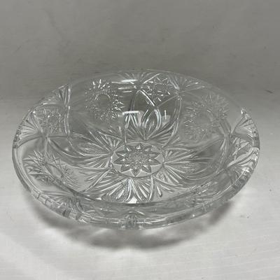 -102- Clear Cut Glass | Covered Butter Dish